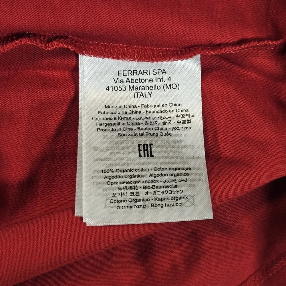 Scuderia Ferrari Race Big Shield T-shirt‎ Mens 3XL Red